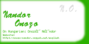 nandor onozo business card